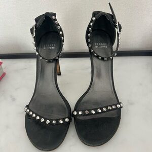 Stuart Weitzman Black Studded Heel Size 9.5
